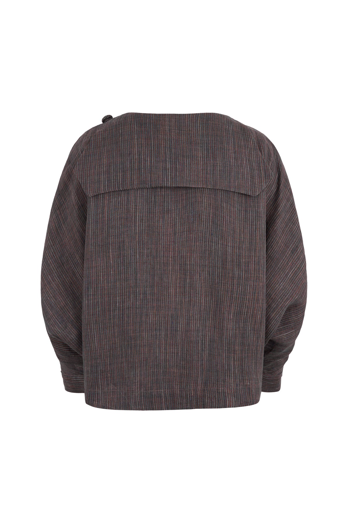 LIMITED EDITION Andrea Striped Linen Crossover Cape Top