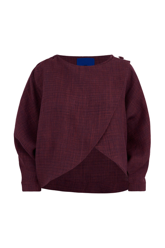 LIMITED EDITION Andrea Linen Crossover Cape Top