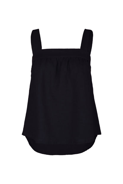 Aruma Wide-Strap Linen-Blend Top