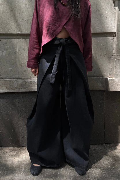 Pantalón Luca en Mezclilla Negra