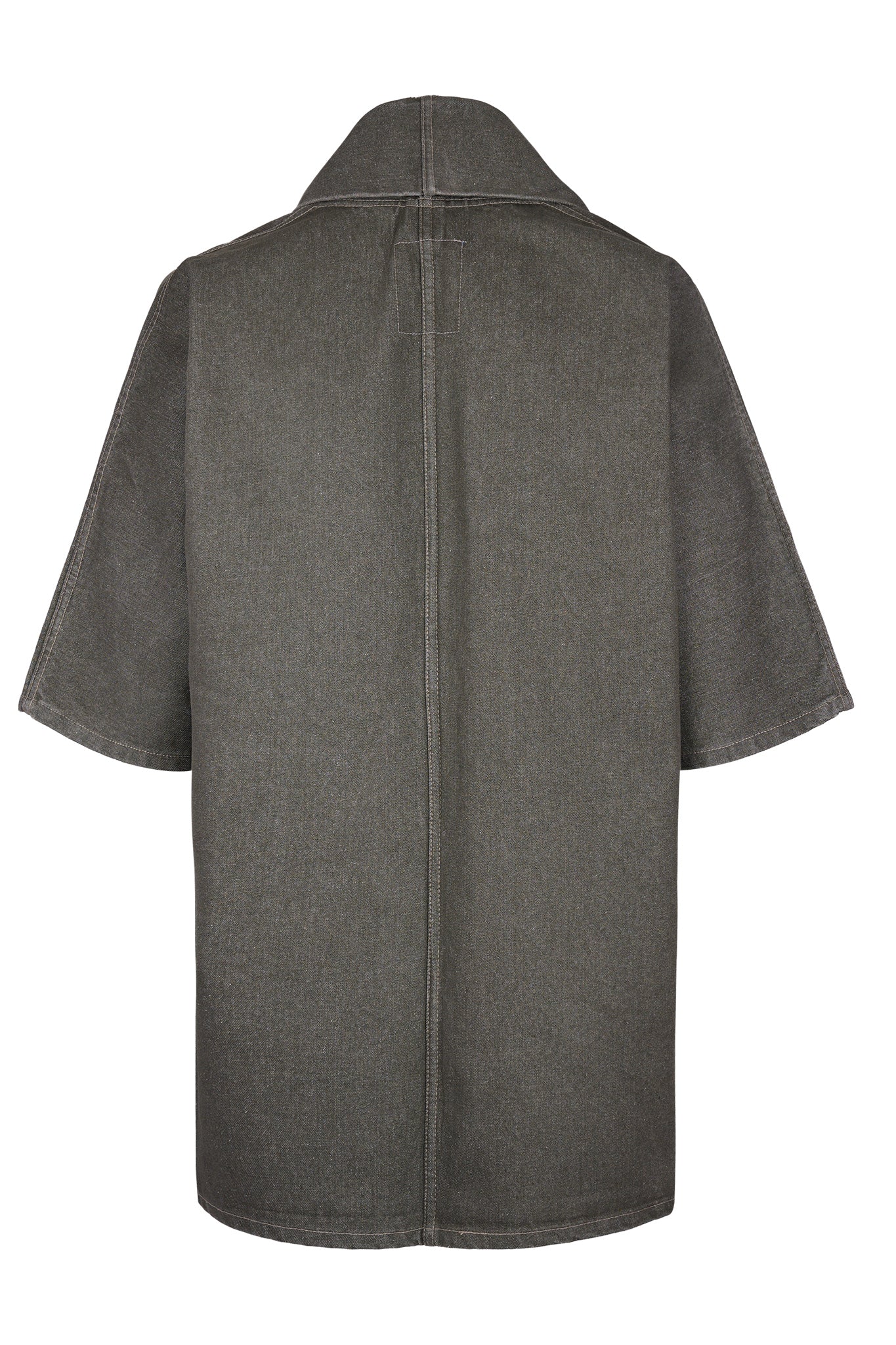 Pollux Olive Denim Open Kimono Coat