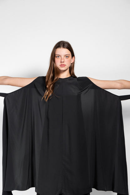 Rea Crêpe de Chine Midi Wrap Dress