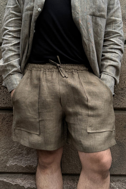 Rayenne Drawstring Waist Linen Short