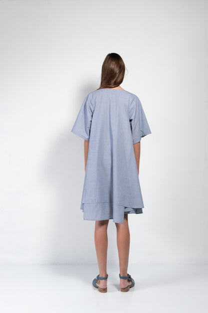 Vestido Juno en algodón jaspeado