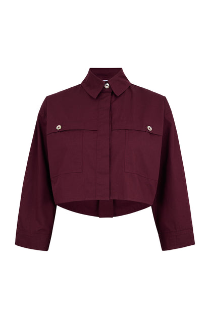 Celestine Washed Poplin Crop Shirt