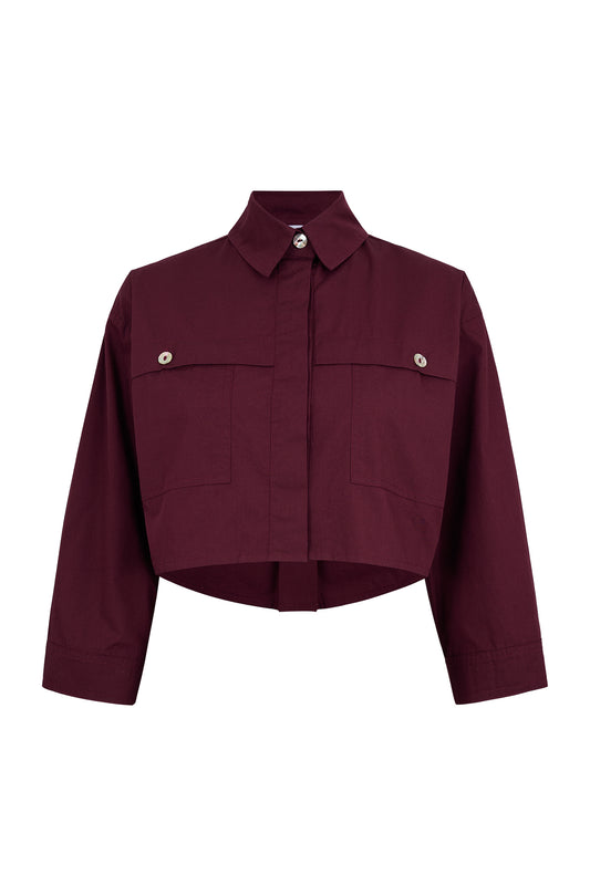 Celestine Washed Poplin Crop Shirt