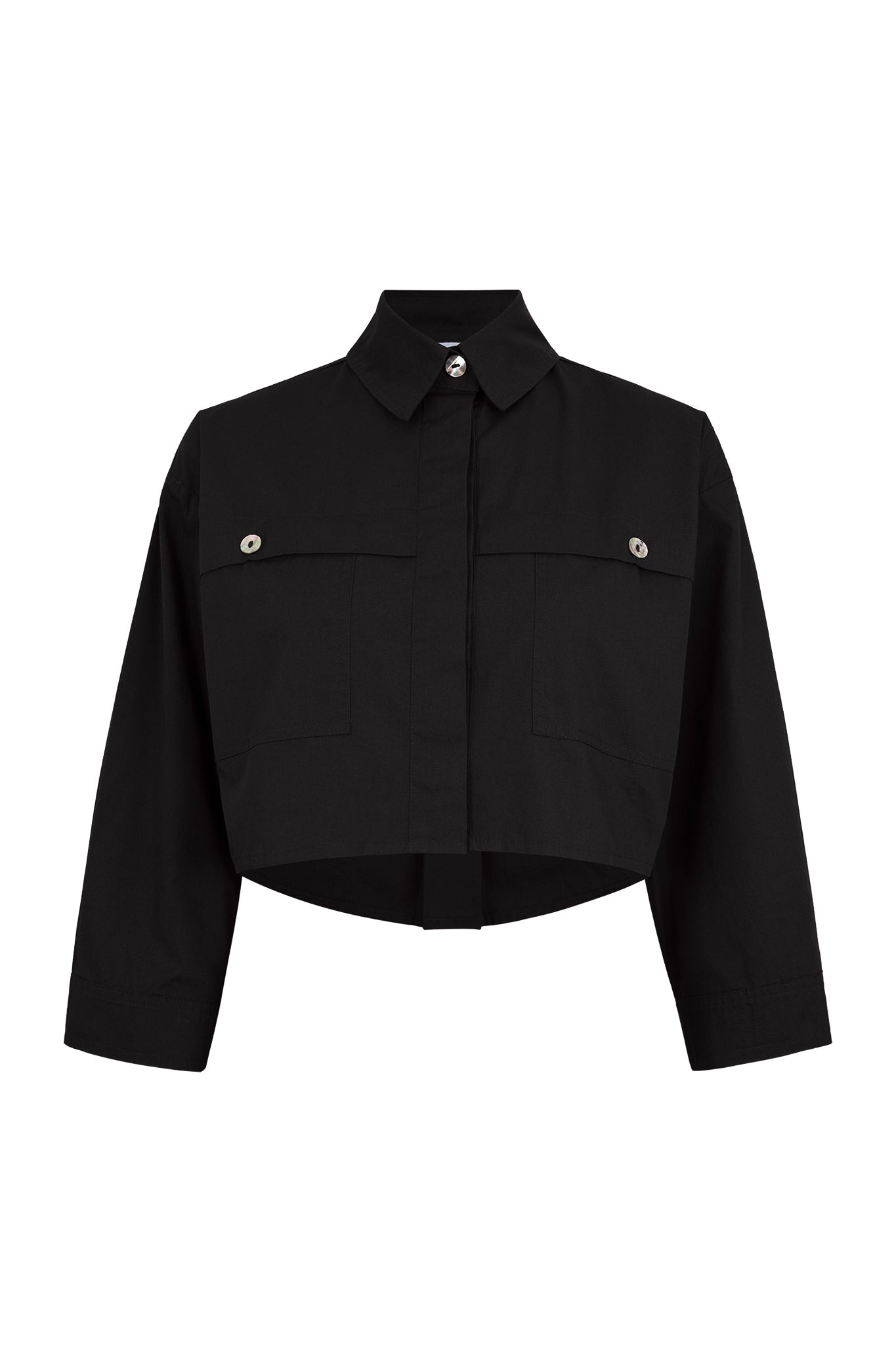 Celestine Washed Poplin Crop Shirt