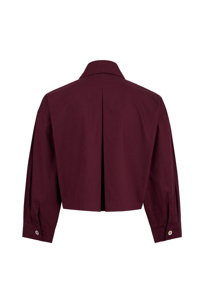 Celestine Washed Poplin Crop Shirt