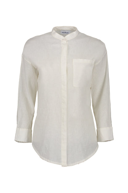 Tau Linen Blend Kimono Sleeve Shirt