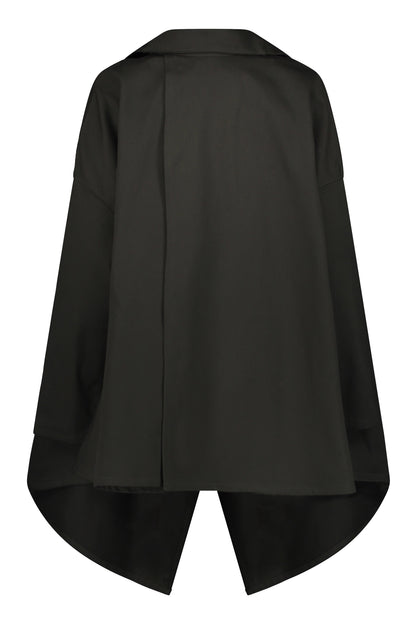 Spike Twill Draped Front Jacket