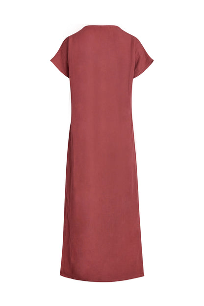 Altea Long Sleeveless Linen-Blend Dress