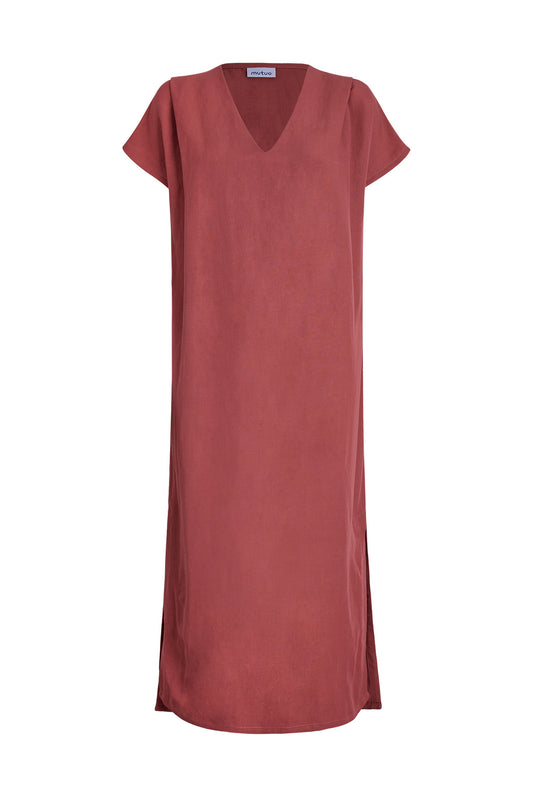 Altea Long Sleeveless Linen-Blend Dress