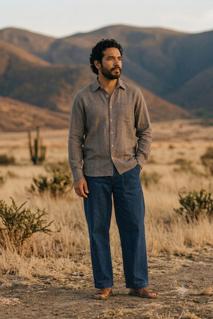 Camisa Gilmar en Lino de Rayas
