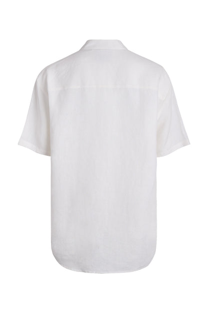 Iodine Front Pocket Short Sleeved Linen Shirt