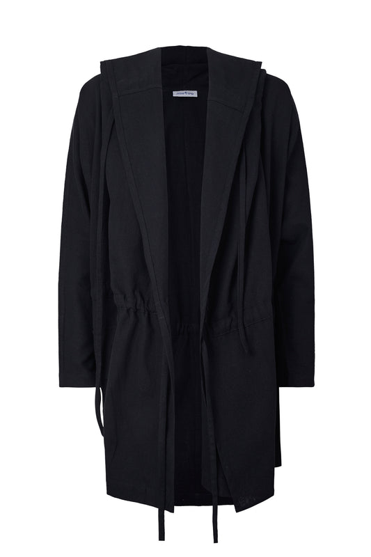 Alonso Linen-Blend Hooded Coat