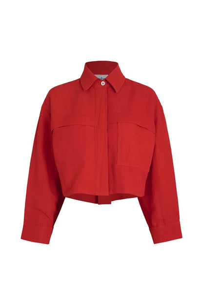 Camisa Celestine en mezcla de lino