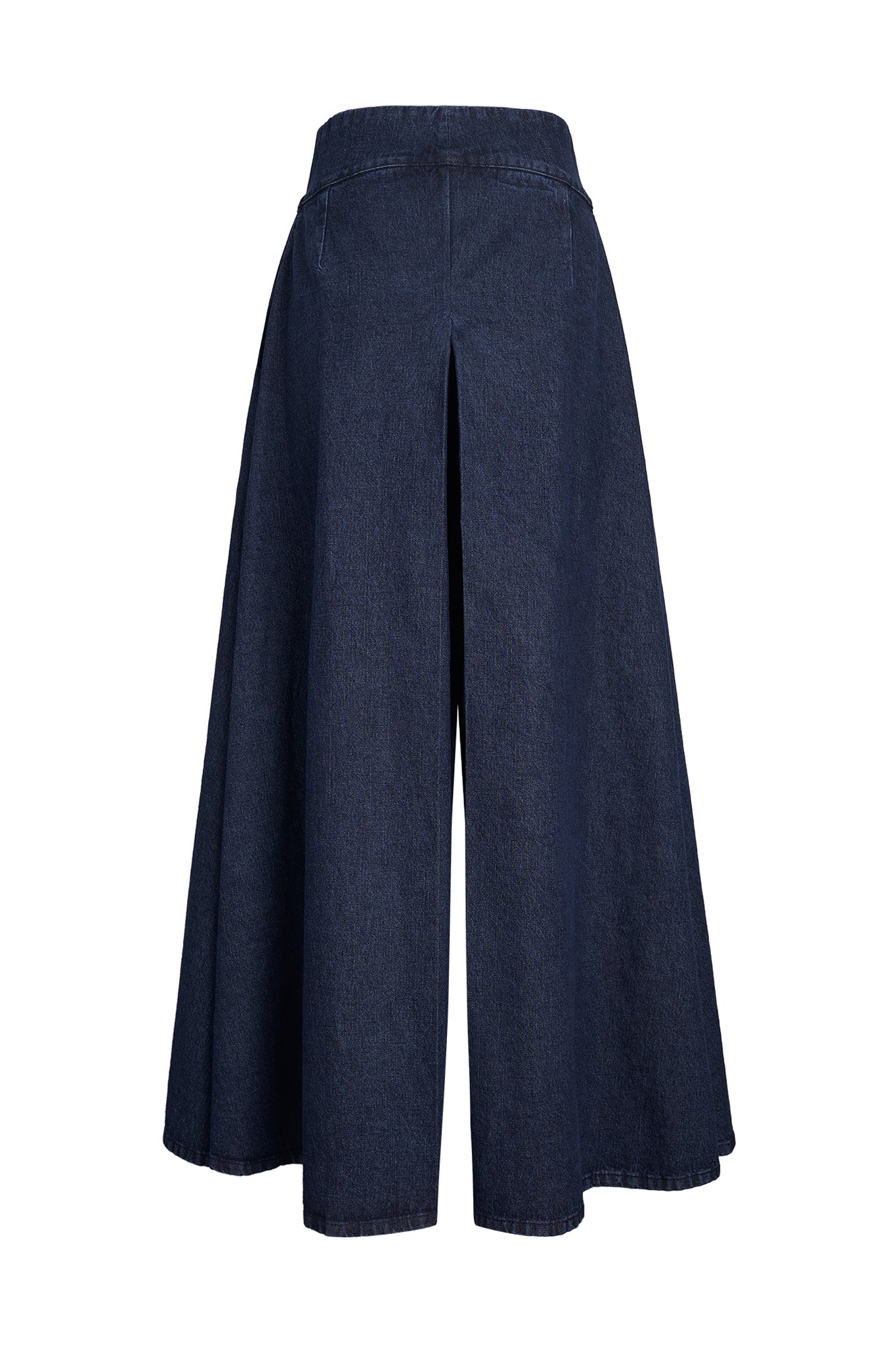 Delta Full Length Washed Denim Skirt Pants