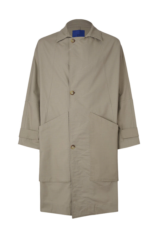 Macadamia Rip-Stop Trench Coat