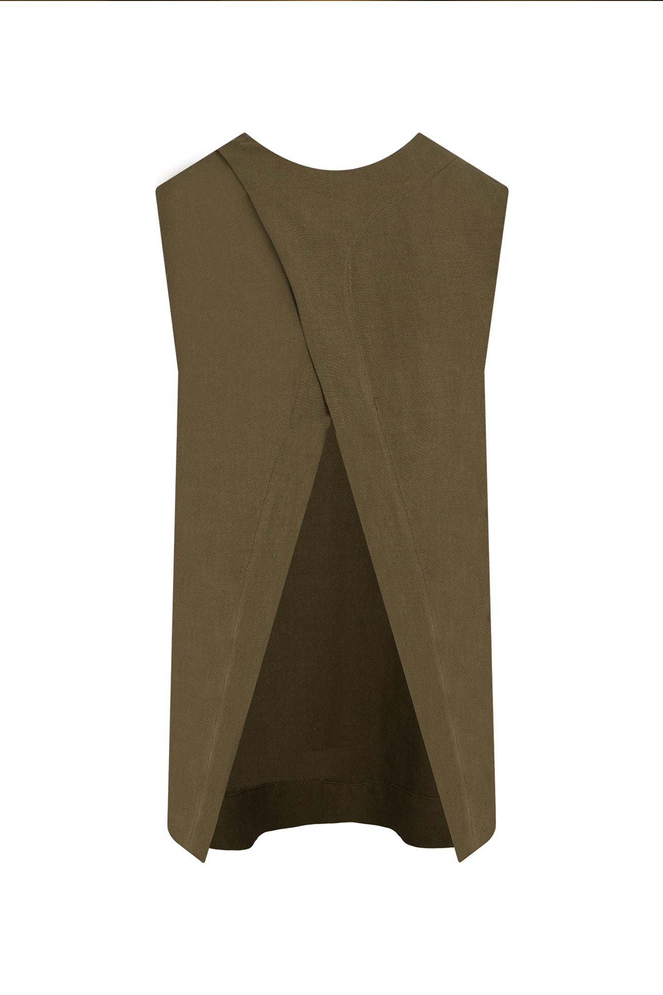 Sabina Linen-Blend Crossover Top