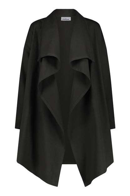 Spike Twill Draped Front Jacket