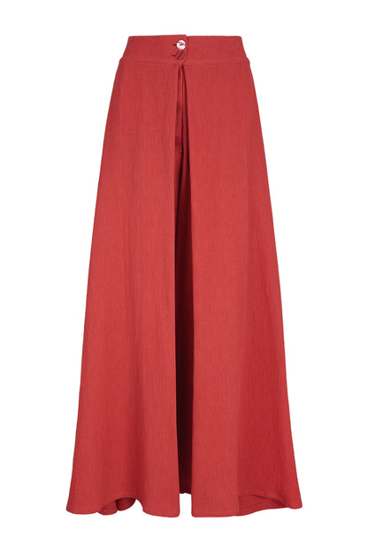 Delta Full Length Crepe Cotton Skirt Pants