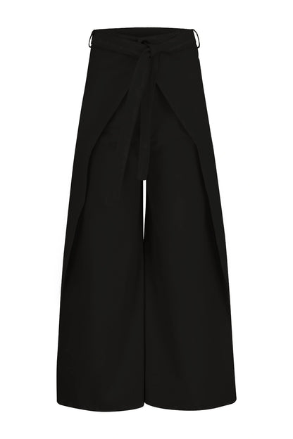 Pantalones de mezclilla lavada con pliegues delanteros Luca