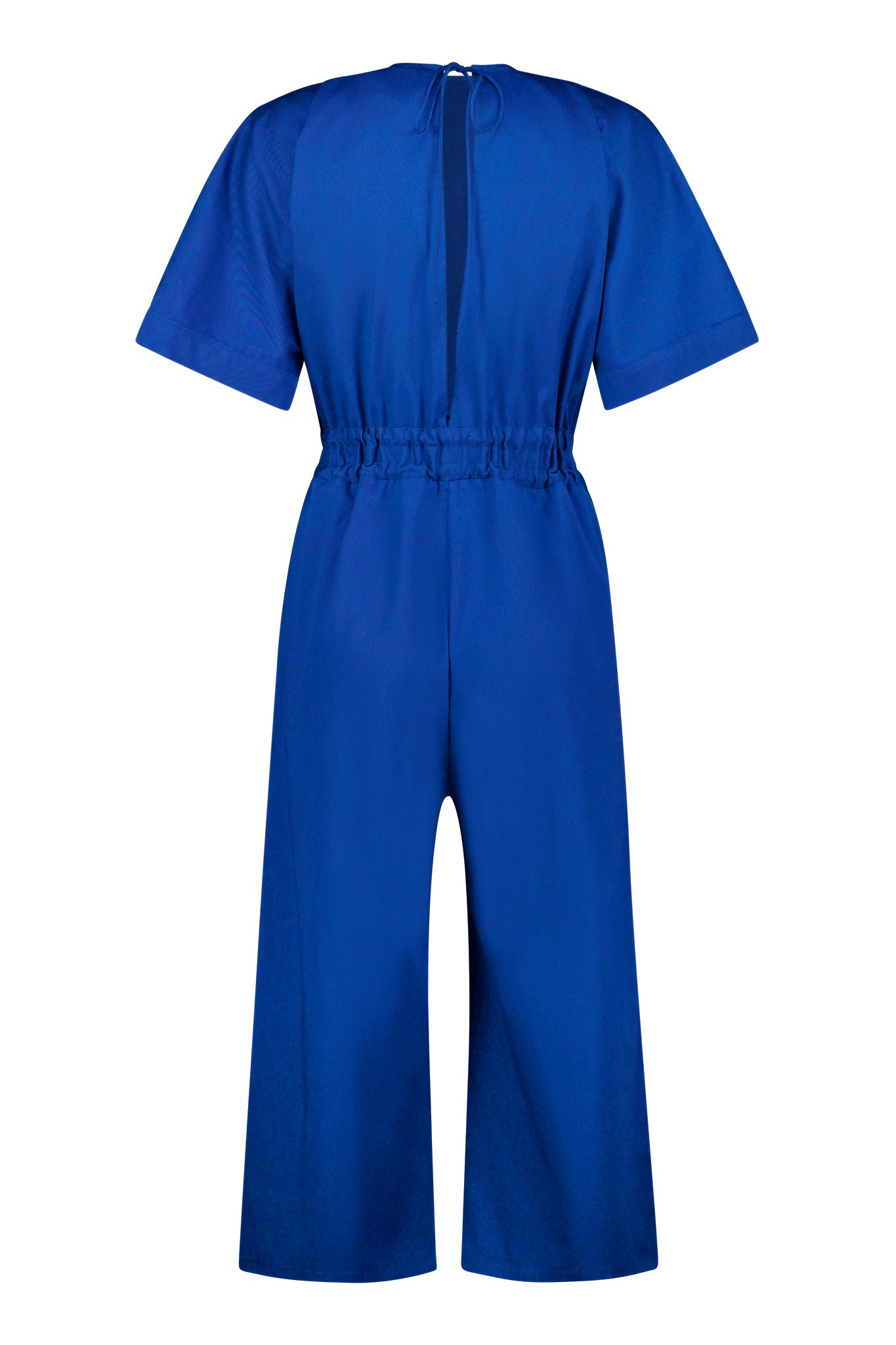 Sodium Poplin Drawstring Waist Jumpsuit