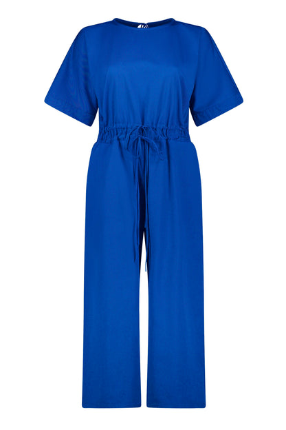 Sodium Poplin Drawstring Waist Jumpsuit