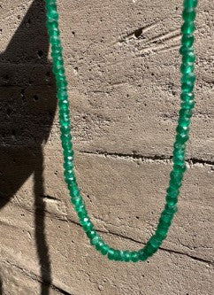 Choker Esmeralda facetada