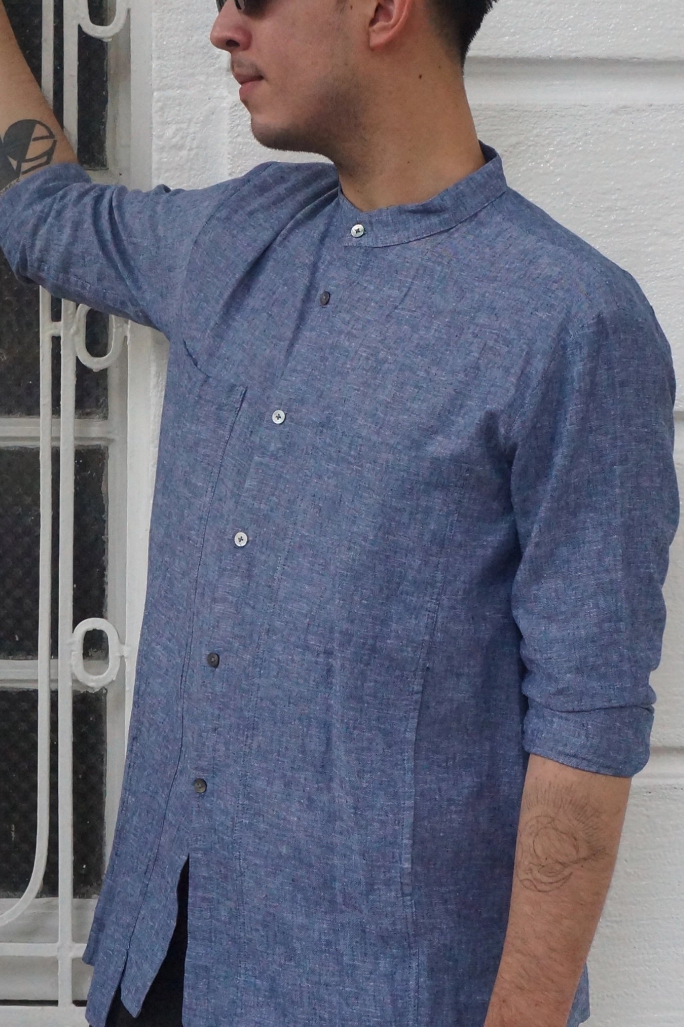 Camisa Iodine en Lino-Algodón