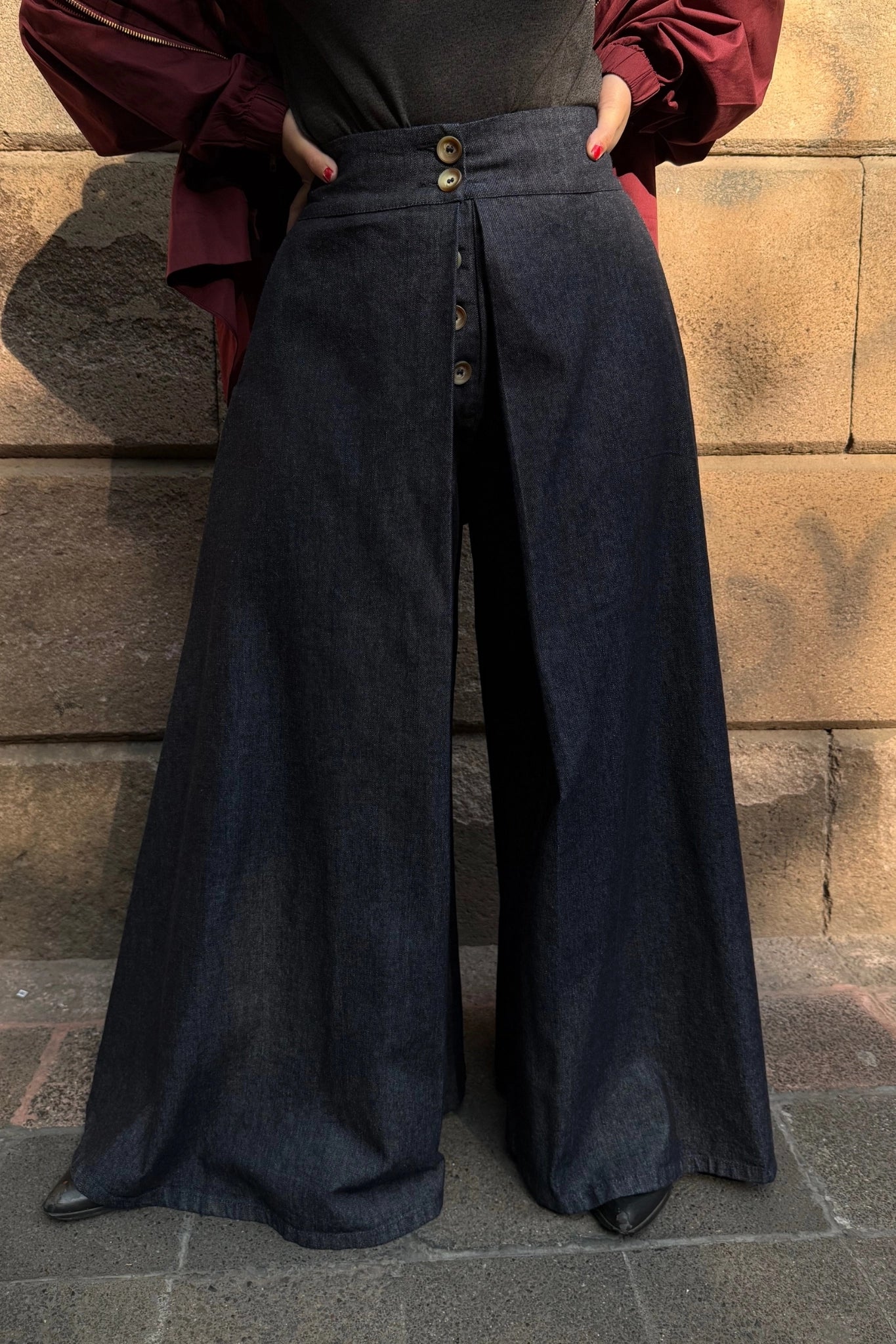 Falda Pantalón Delta en Mezclilla