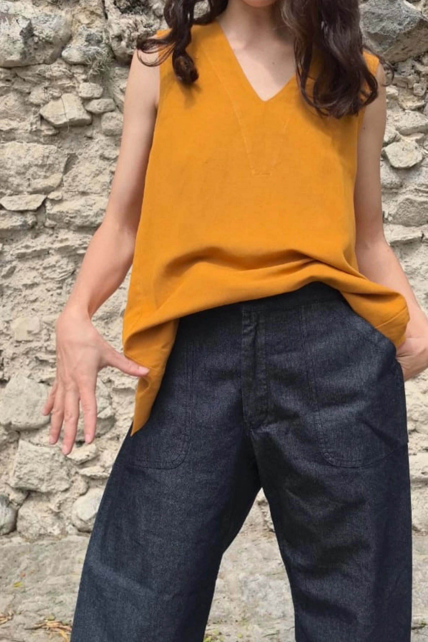 Top Sabina en Lino-Viscosa