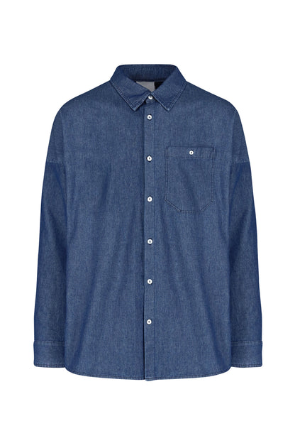 Sai Washed Denim Button-Down Shirt