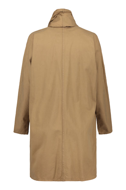 Maauad Cotton Twill Draped Collar Coat