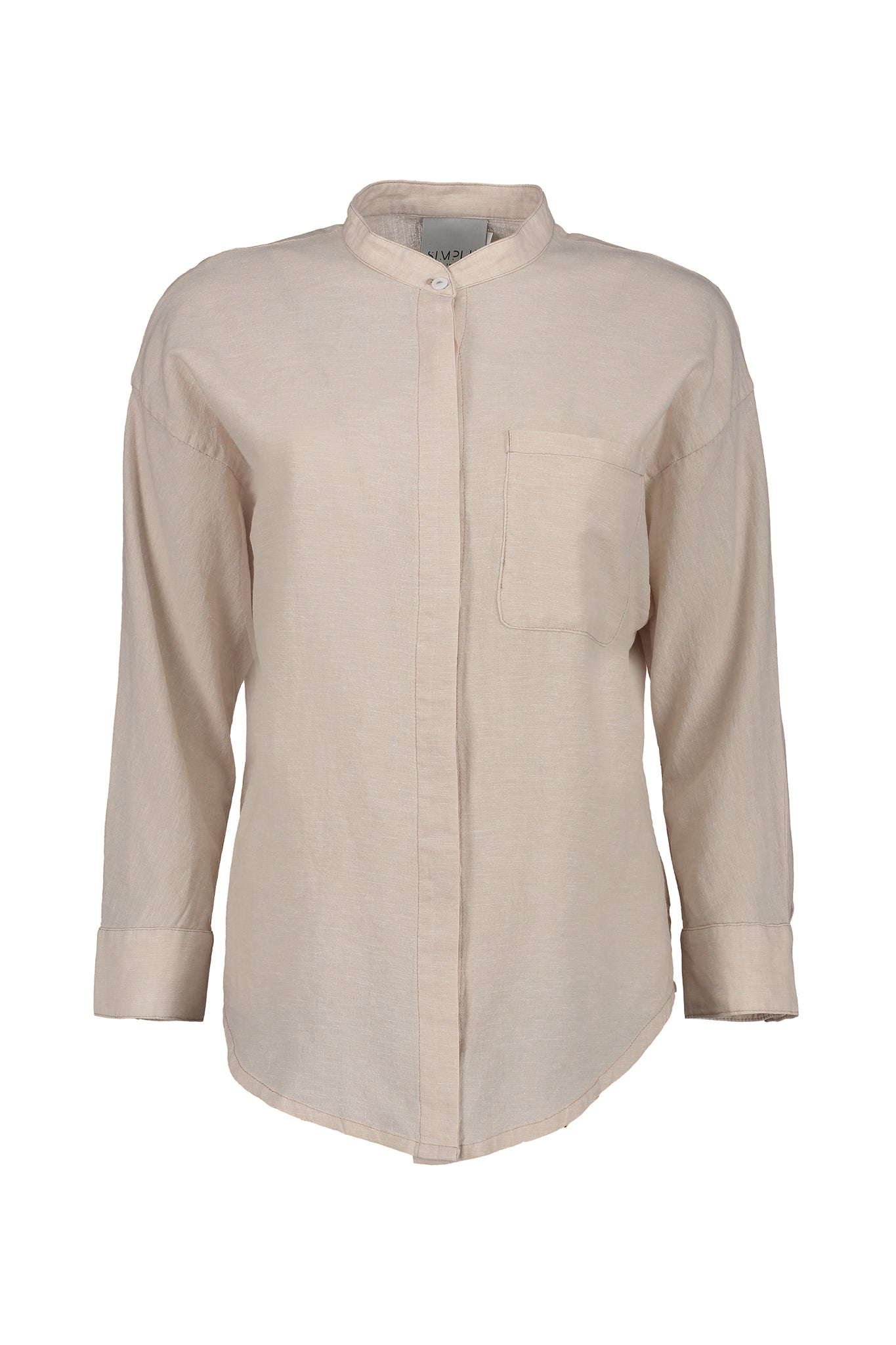 Tau Linen Blend Kimono Sleeve Shirt