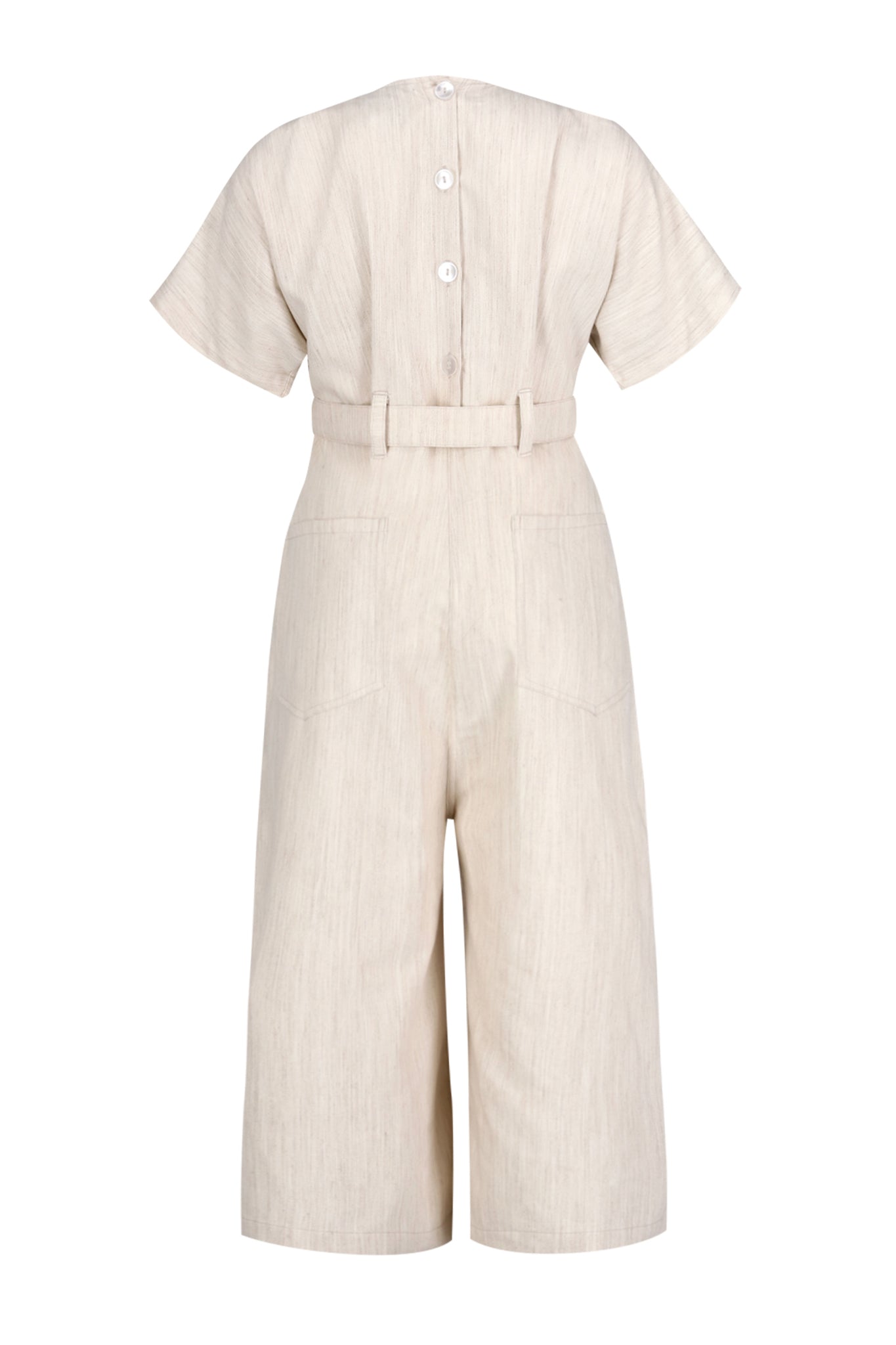 Thistle Linen Blend V-Neck Jumpsuit