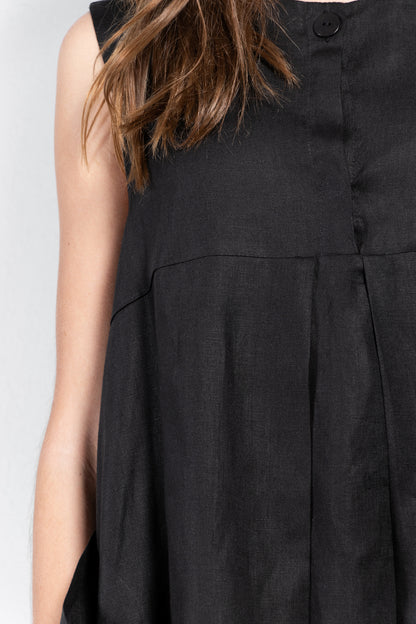 Atenea Sleeveless Linen Wrap Dress