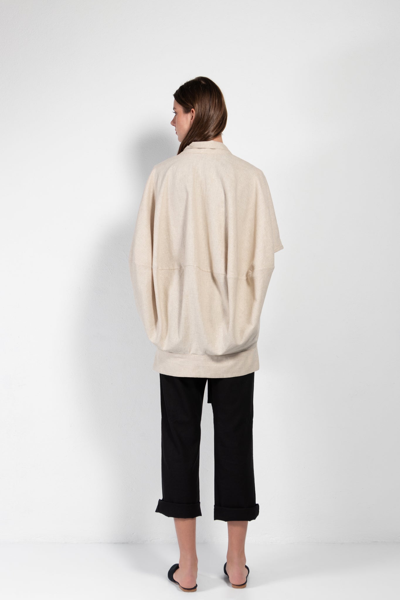 Conejito Oversized Linen-Blend Vest