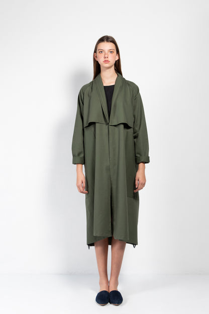 Cromo II Cotton Twill Open Trench Coat