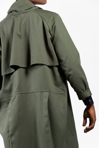 Cromo II Cotton Twill Open Trench Coat