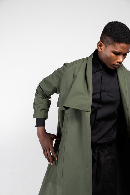 Cromo II Cotton Twill Open Trench Coat