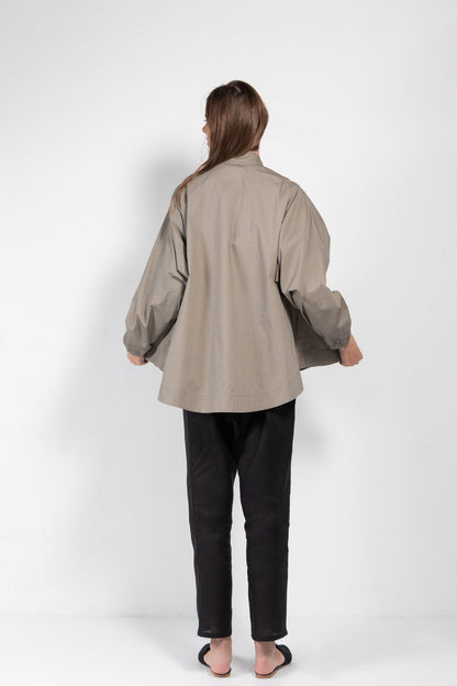 Cazadora bomber de sarga lavada de gran tamaño Moon