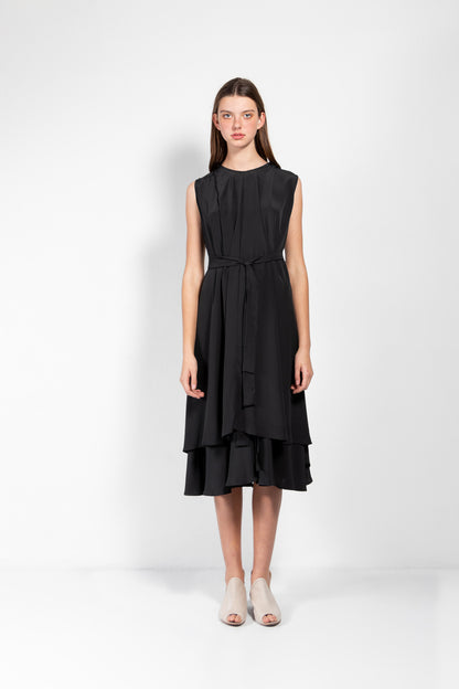 Vestido Rea en crêpe de chine