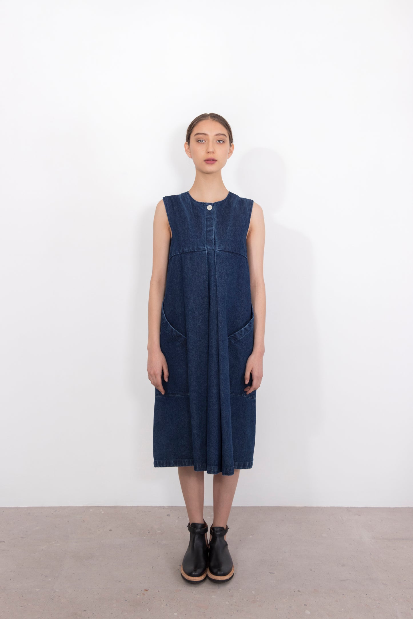 Atenea Sleeveless Denim Wrap Dress