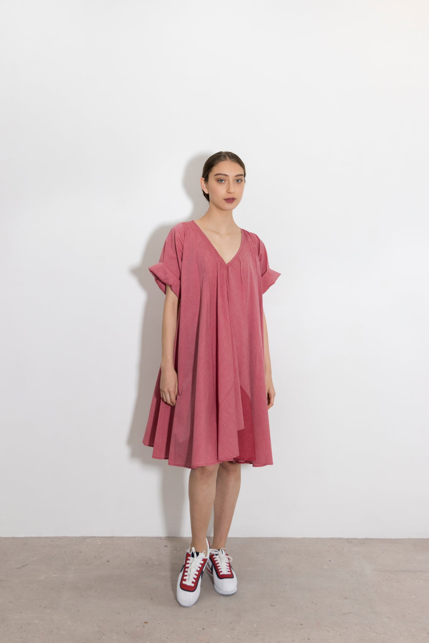 Juno Lightweight Cotton Dress With Contrasting Panel