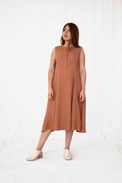 Anise Linen Button Front Dress