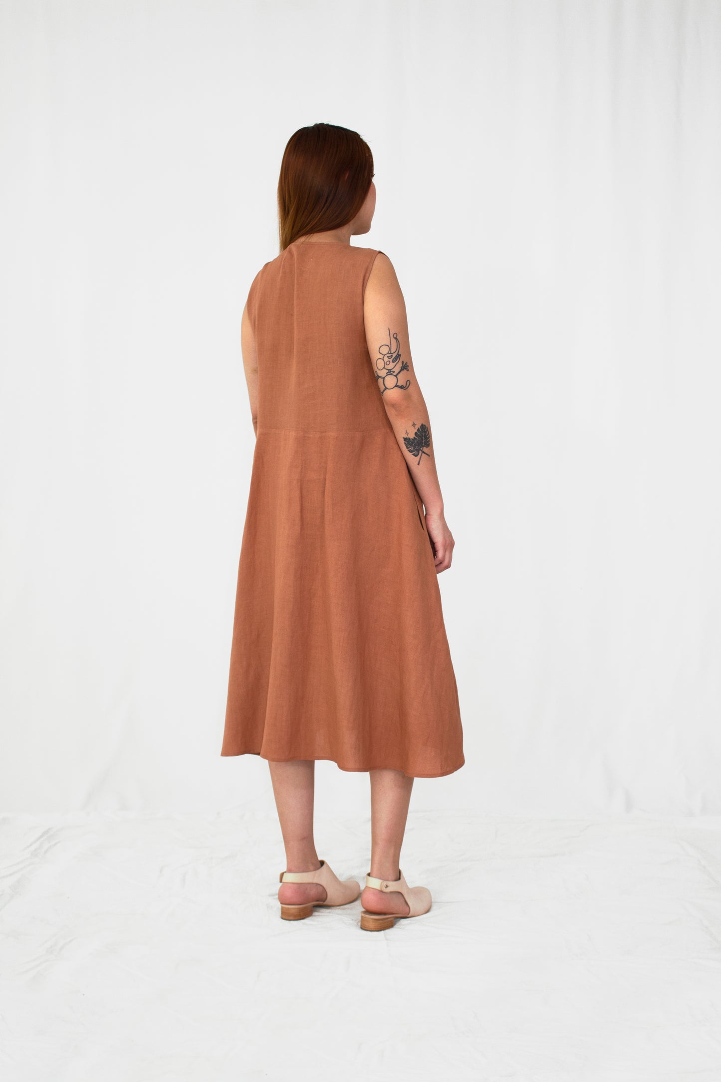 Anise Linen Button Front Dress