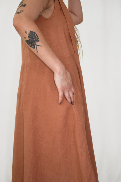 Anise Linen Button Front Dress