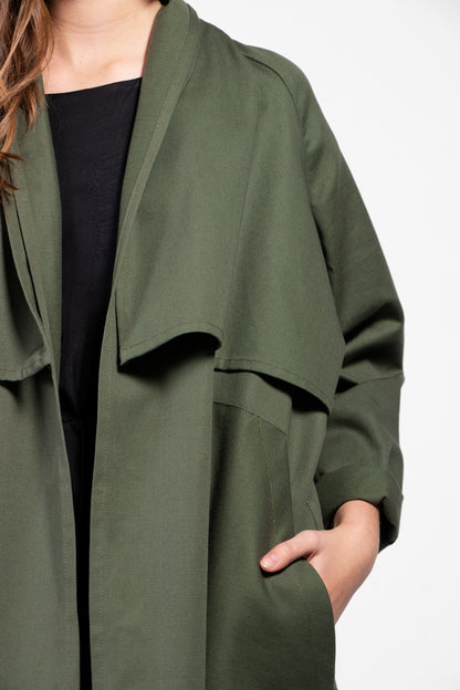 Cromo II Cotton Twill Open Trench Coat